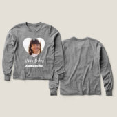 写真ハート名birthday girl gray (デザイン 正面＆背面)