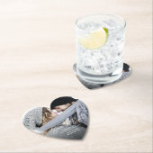 写真ハート型Save the Date Coasters ペーパーコースター (インサイチュ)