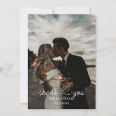 写真ハート手入力結婚済み サンキューカード (正面)