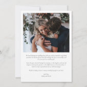 写真ハート手入力結婚済み サンキューカード (裏面)