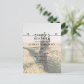 写真ハート書道カップルのシャワー ポストカード (スタンド正面)