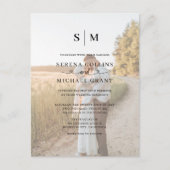 写真ハート書道QRコー結婚ド ポストカード (正面)