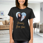 写真ハート花嫁バチェロレッテ Tシャツ<br><div class="desc">ハート型のフレームの内側に写真をパーソナライズ。ブライダルシャワーとバチェロレットのパーティーのために。</div>