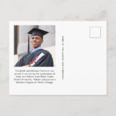 写真バエレガントルガンディ金ゴールド大学卒業 案内ポストカード (裏面)