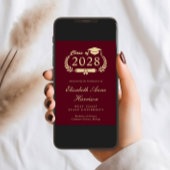 写真バエレガントルガンディ金ゴールド大学卒業 案内状