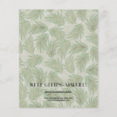 写真バジェット熱帯結婚式の日付を保存 (裏面)