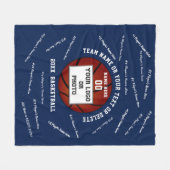 写真バスケットボール選手のための年長夜ギフト フリースブランケット (正面(横))