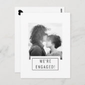 写真バッジ |婚約発表 |はがき ポストカード (正面/裏面)