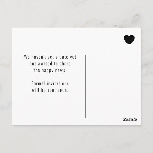 写真バッジ |婚約発表 |はがき ポストカード (裏面)