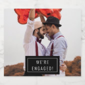 写真バッジ |婚約発表 |ビールラベル ビールラベル (シングルラベル)