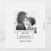 写真バッジ |婚約発表 |ワインラベル ワインラベル (シングルラベル)