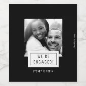 写真バッジ |婚約発表 |ワインラベル ワインラベル (シングルラベル)