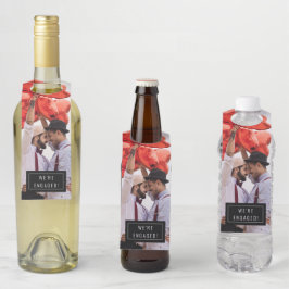 写真バッジ |婚約 |ボトルハンガーラベル ボトルネックタグ