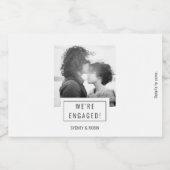 写真バッジ |婚約 |ミニきらめくワインラボ スパークリングワインラベル (シングルラベル)