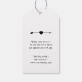 写真バッジ |日付の保存 |ギフトラベル |黒 ギフトタグ (裏面)