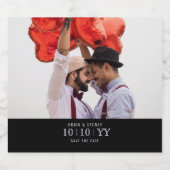 写真バッジ |日付の保存 |ビールラベル ビールラベル (シングルラベル)