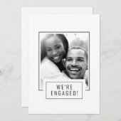 写真バッジ | 白黒写真 | 白 | 結婚式のお知らせカード 招待状 (正面/裏面)