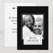 写真バッジ | 白黒写真 | 黒 | 結婚式の案内カード 招待状 (正面/裏面)