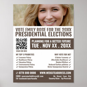 写真バナー政治運動家広告の ポスター