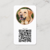 写真バラエレガント金ゴールドドッグペットソーシャルメディア 名刺 (裏面)