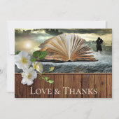 写真バラブック結婚のサンキューカード セーブザデート (正面)