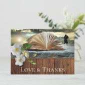 写真バラブック結婚のサンキューカード セーブザデート (スタンド正面)