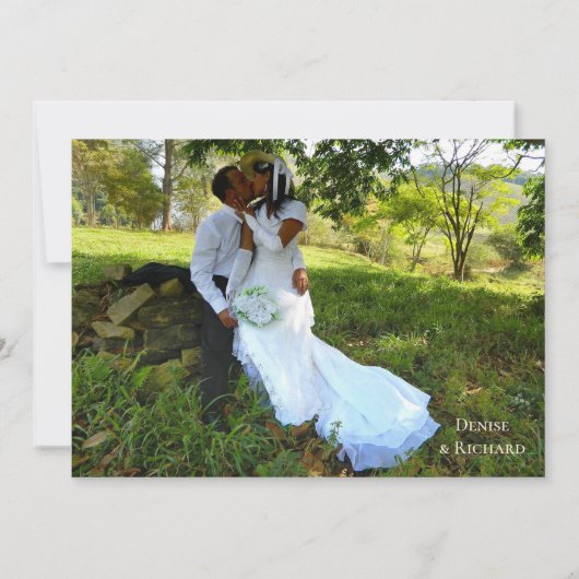 写真バラブック結婚のサンキューカード セーブザデート (裏面)