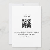 写真バラ金ゴールドフローラ写真アーチQR RSVP 結婚's 招待状 (裏面)