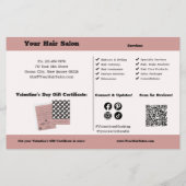 写真バレンタインデーのギフト証明書プロモーション チラシ (裏面)