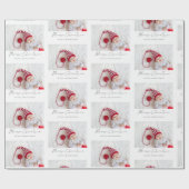 写真パタモダンーン名スクリプトメリークリスマス ラッピングペーパー (フラット)