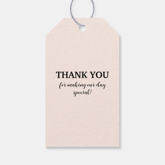 写真パーソナライズされたありがとう結婚さんギフトラベル ギフトタグ (裏面)