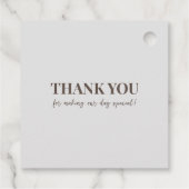 写真パーソナライズされたありがとう結婚さんギフトラベル フェイバータグ (裏面)