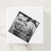 写真パーソナライズされたありがとう結婚さんギフトラベル フェイバータグ (インサイチュ)