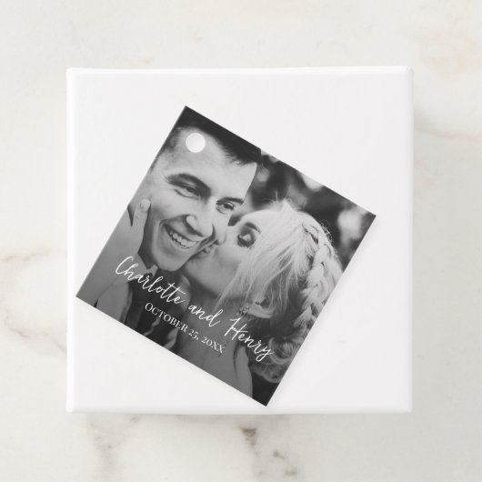 写真パーソナライズされたありがとう結婚さんギフトラベル フェイバータグ (インサイチュ)