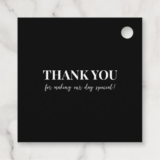 写真パーソナライズされたありがとう結婚さんギフトラベル フェイバータグ (裏面)