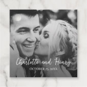 写真パーソナライズされたありがとう結婚さんギフトラベル フェイバータグ (正面)