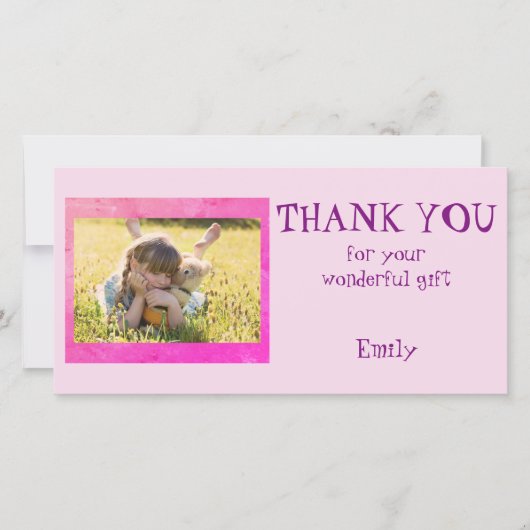 写真パーソナライズされたありがとう サンキューカード (正面)