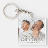 写真パーソナライズされたおじいちゃん キーホルダー (正面)