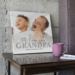 写真パーソナライズされたおじいちゃん フォトプラーク