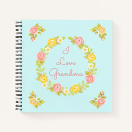 写真パーソナライズされたおばあちゃんスケッチブック大好き ノートブック