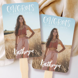 写真パーソナライズされたおめでとうGrad 2025卒業 ハンドファン