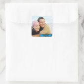 写真パーソナライズされたおもしろいモダン スクエアシール (バッグ)