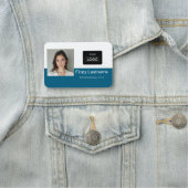 写真パーソナライズされたおよびロゴ従業員名タグ 名札 (インサイチュ)