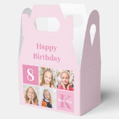 写真パーソナライズされたかわいいピンクの女の子の誕生日パーティー フェイバーボックス (オープン)