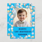 写真パーソナライズされたで誕生日おめでとう ポストカード (正面/裏面)