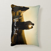 写真パーソナライズされたとカスタム文字テンプレート アクセントクッション (裏面(縦))