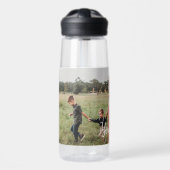 写真パーソナライズされたとカスタム文字テンプレート ウォーターボトル (正面)