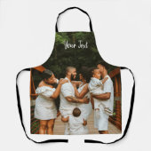 写真パーソナライズされたとカスタム文字テンプレート エプロン (正面)