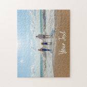 写真パーソナライズされたとカスタム文字テンプレート ジグソーパズル (縦)