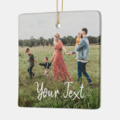 写真パーソナライズされたとカスタム文字テンプレート セラミックオーナメント (左)